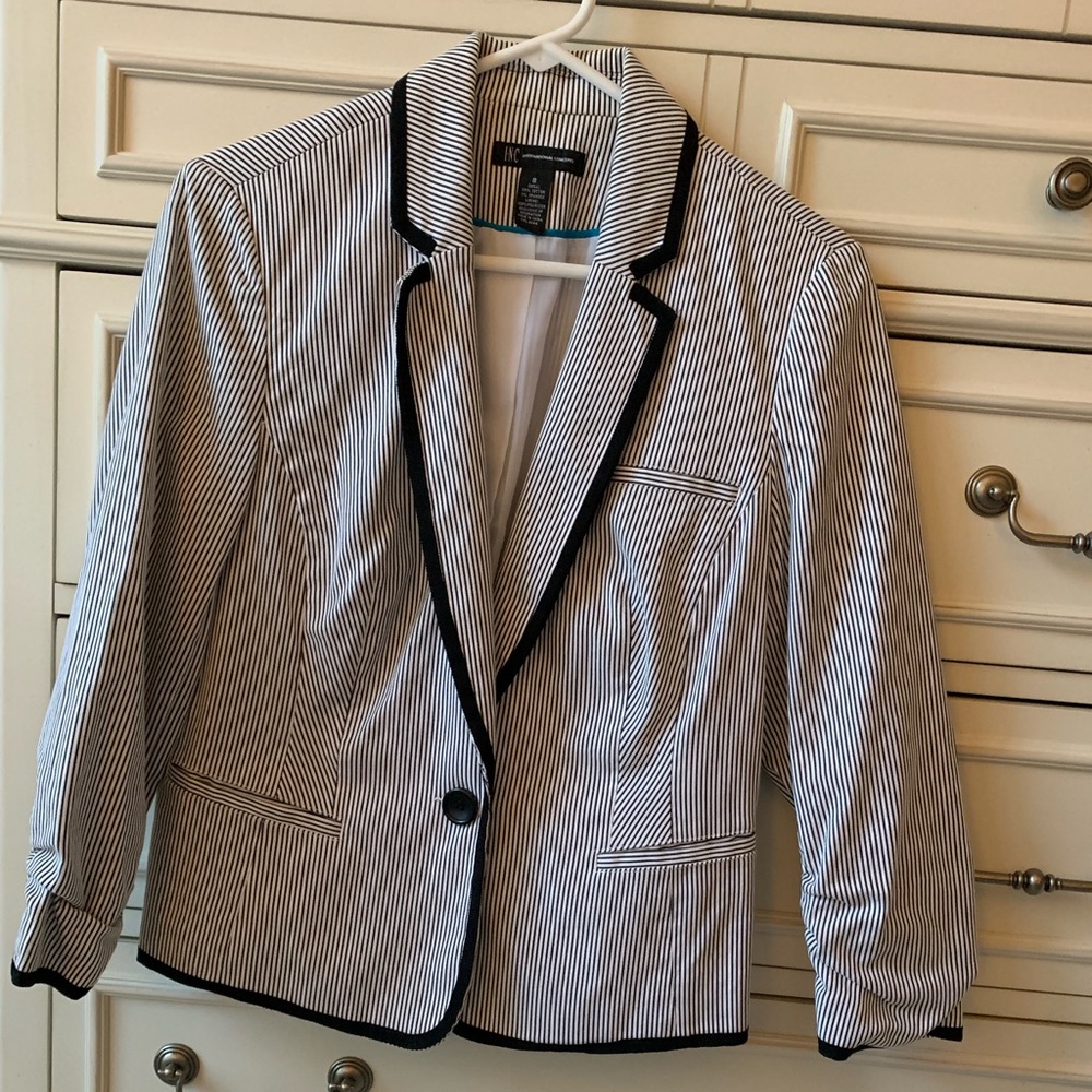 Blue and White INC Blazer Suit Jacket